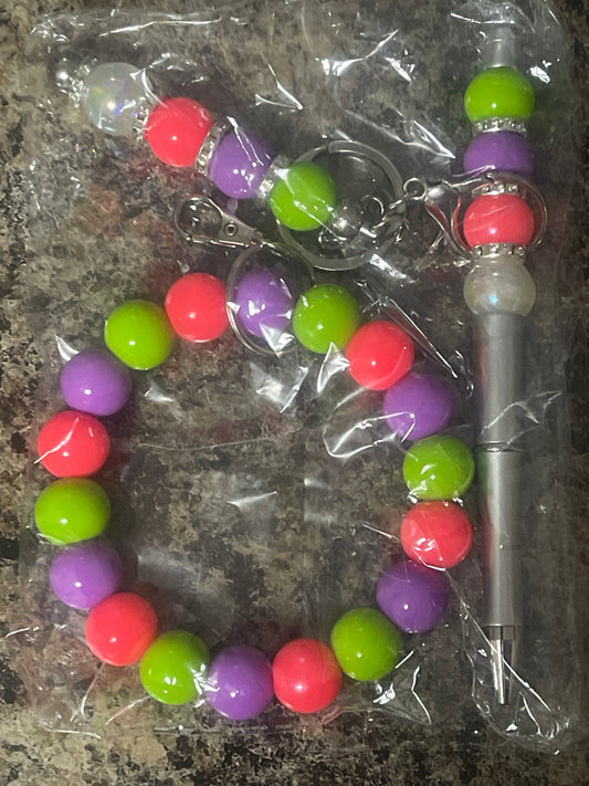 Pen / Keychain / Wristlets Set